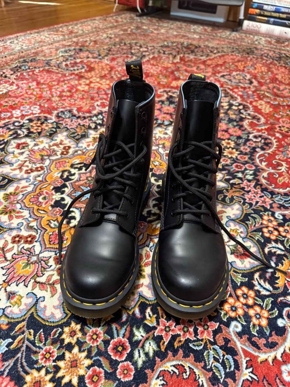 Dr. Martens 1460 W Black Smooth Leather Boots (Box Label) - Picture 4 of 6